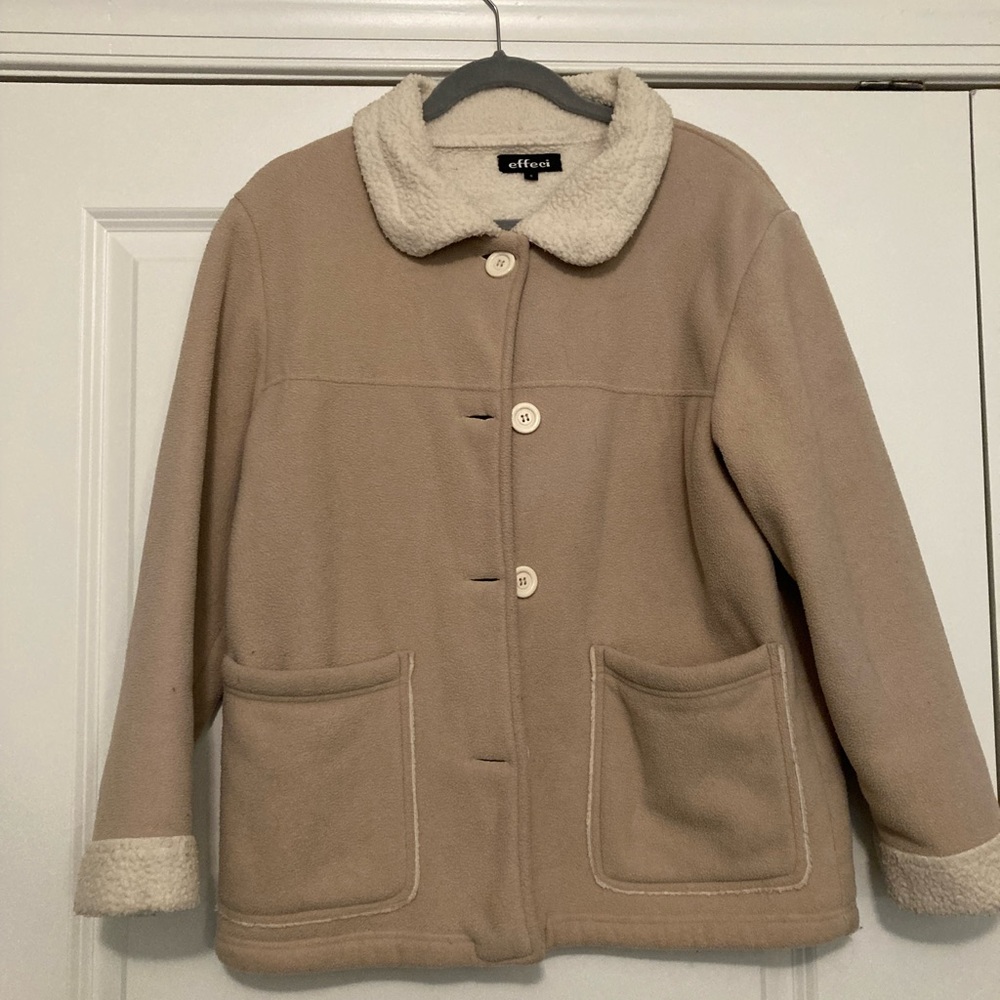 Fleecy Khaki Coat
